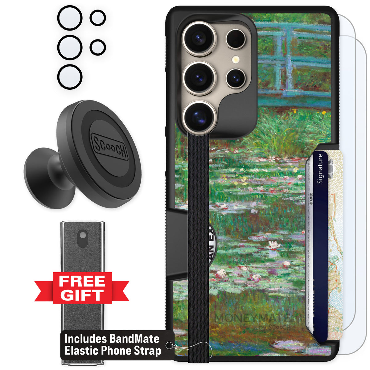 Scooch Moneymate Japanese Footbridge for Galaxy S25 Ultra — Defender Bundle