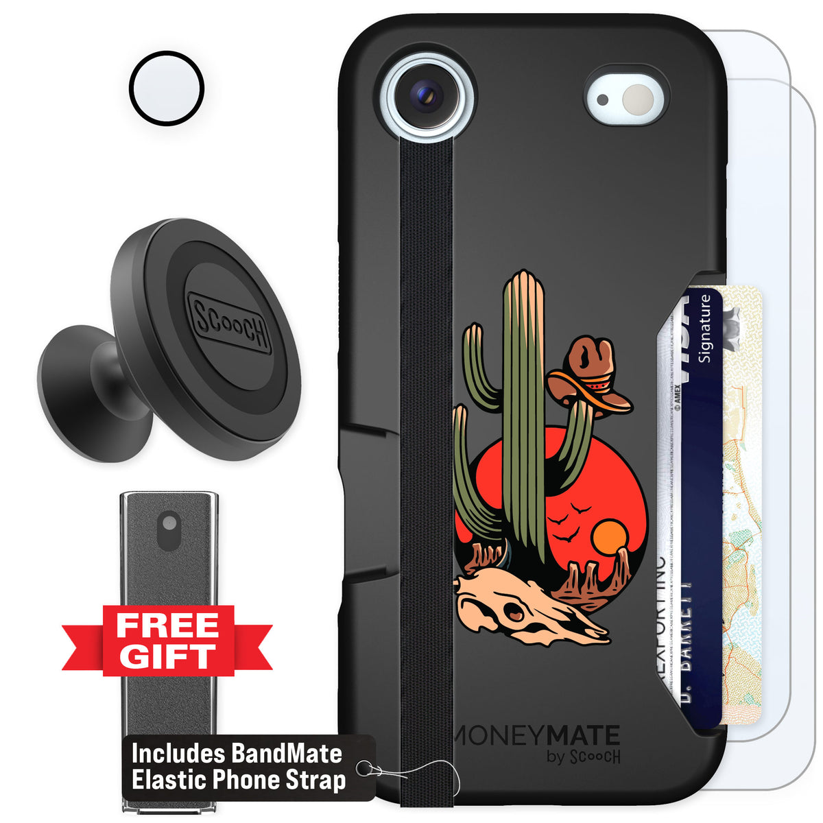 Scooch Moneymate Cactus Flash for iPhone Air — Defender Bundle