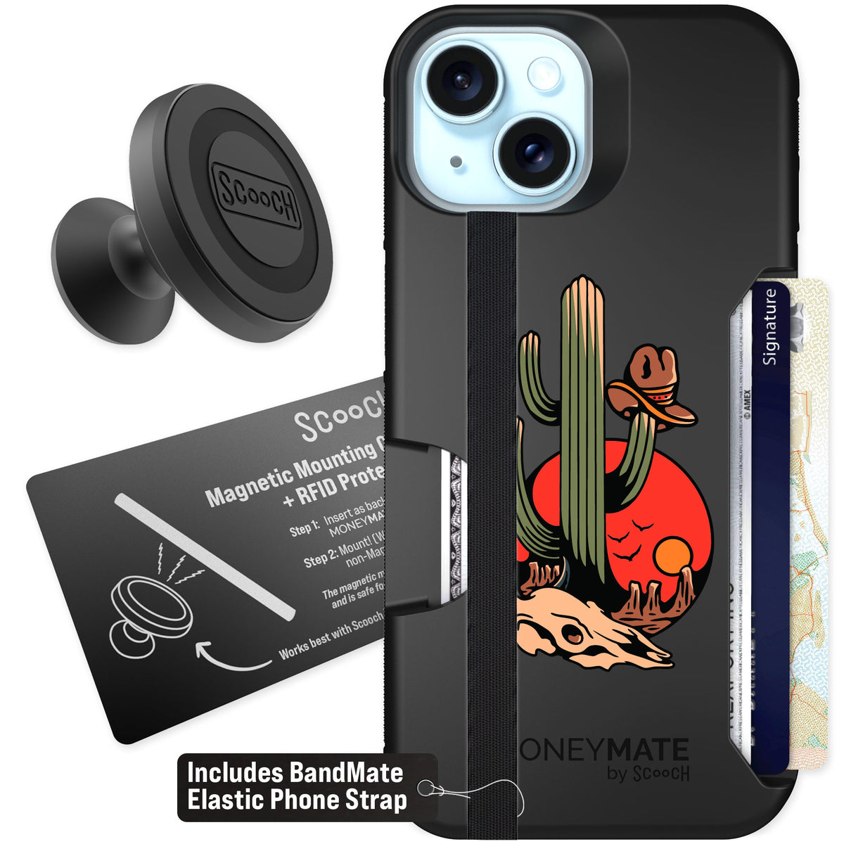 Scooch Moneymate Cactus Flash for iPhone 15 — Starter Bundle