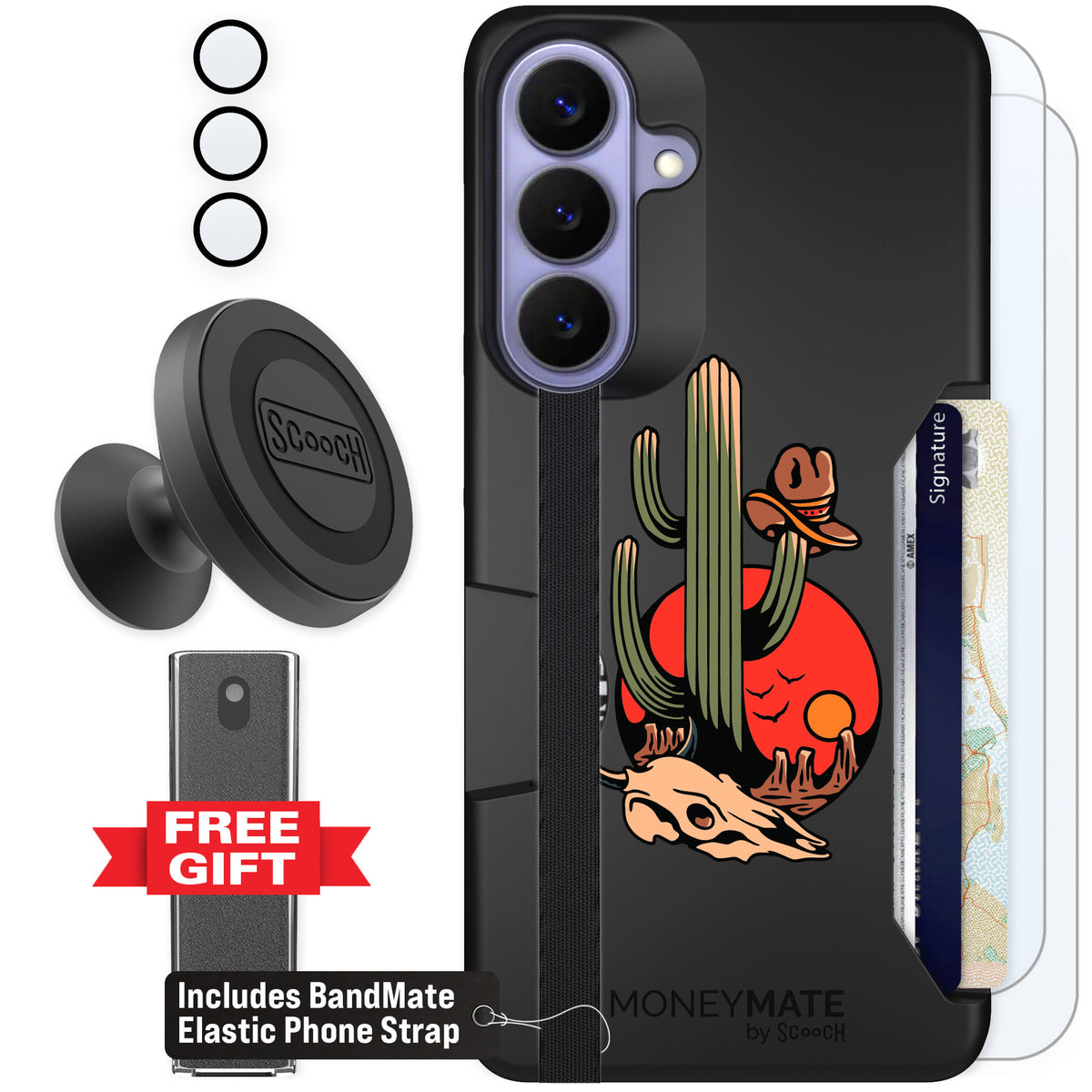 Scooch Moneymate Cactus Flash for Galaxy S26+ — Defender Bundle