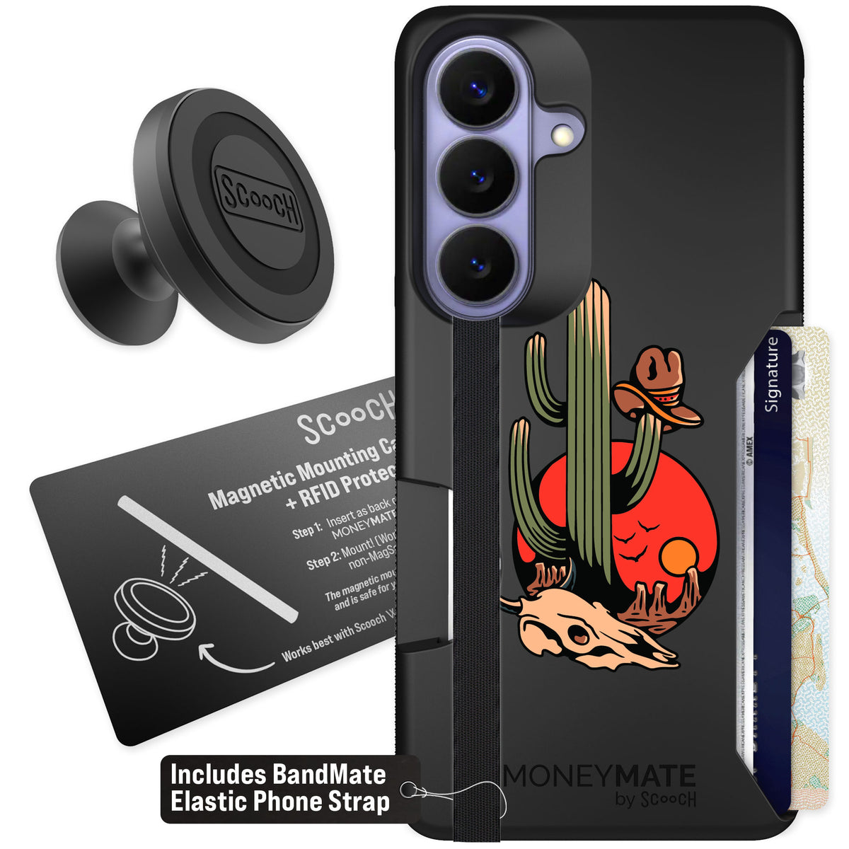 Scooch Moneymate Cactus Flash for Galaxy S26 — Starter Bundle