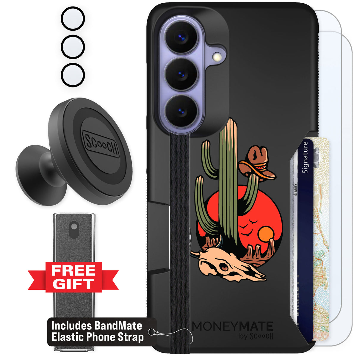 Scooch Moneymate Cactus Flash for Galaxy S26 — Defender Bundle