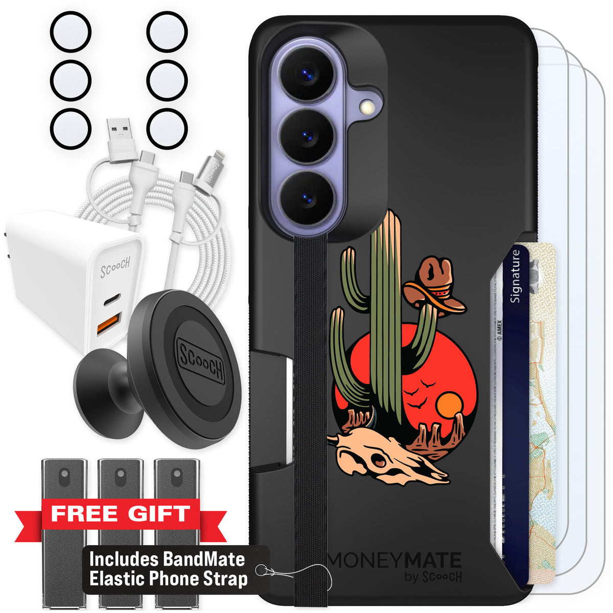 Scooch Moneymate Cactus Flash for Galaxy S26 — Ultimate Bundle