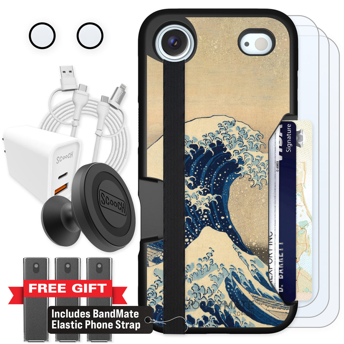 Scooch Moneymate Great Wave for iPhone Air — Ultimate Bundle