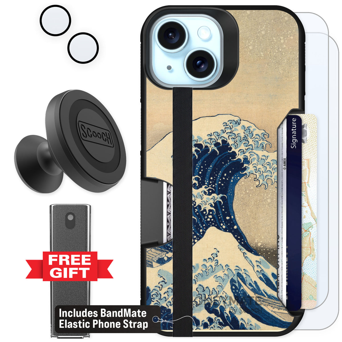 Scooch Moneymate Great Wave for iPhone 15 — Defender Bundle