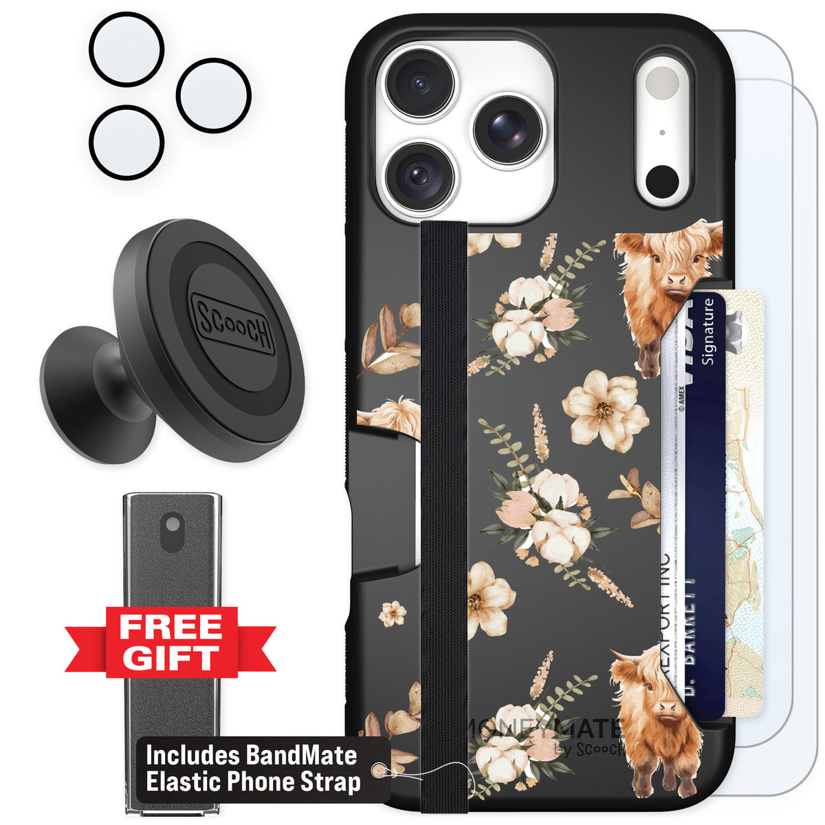 Scooch Moneymate Baby Cow for iPhone 18 Pro Max — Defender Bundle