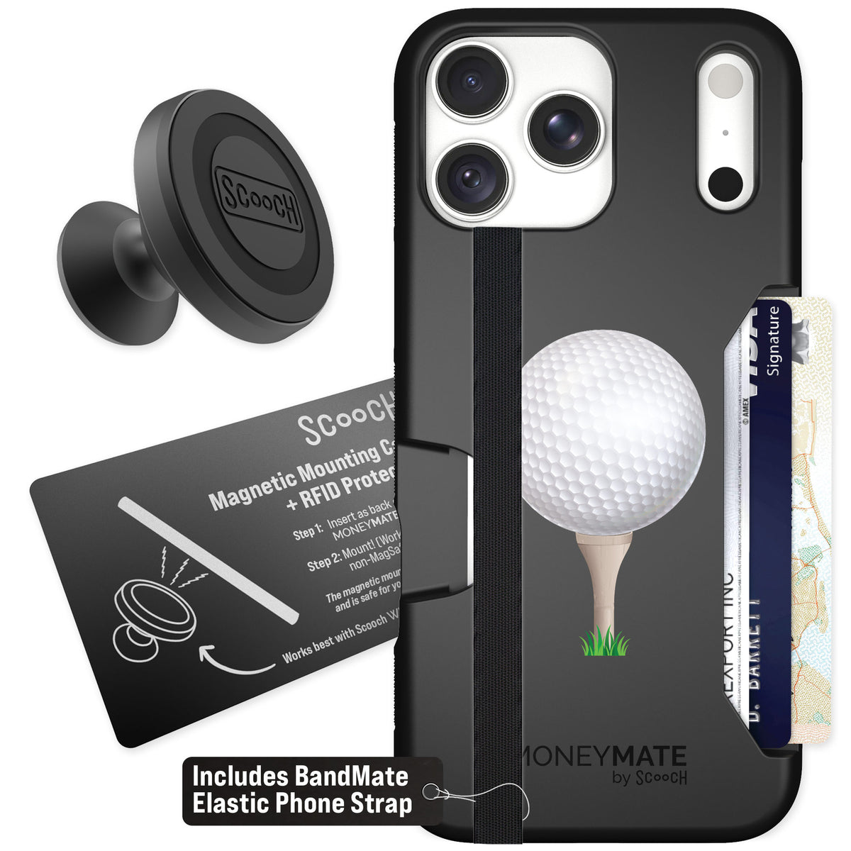 Scooch Moneymate Tee Time for iPhone 18 Pro Max — Starter Bundle