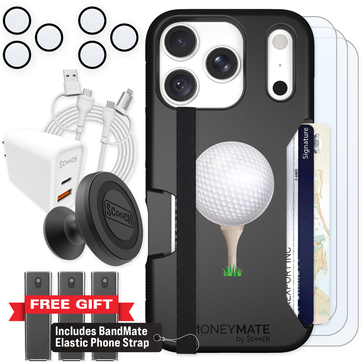 Scooch Moneymate Tee Time for iPhone 18 Pro — Ultimate Bundle