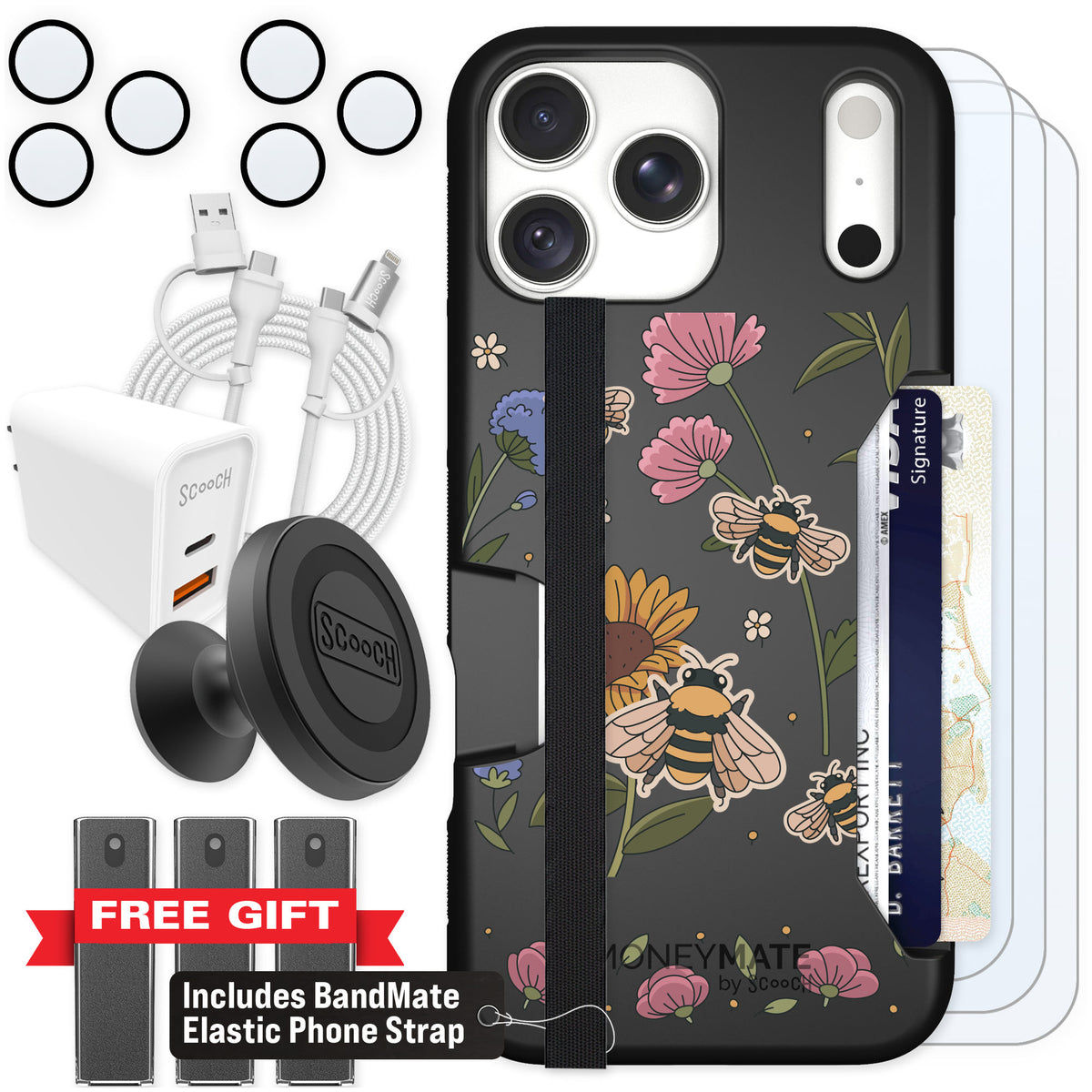 Scooch Moneymate Bee Happy for iPhone 18 Pro Max — Ultimate Bundle