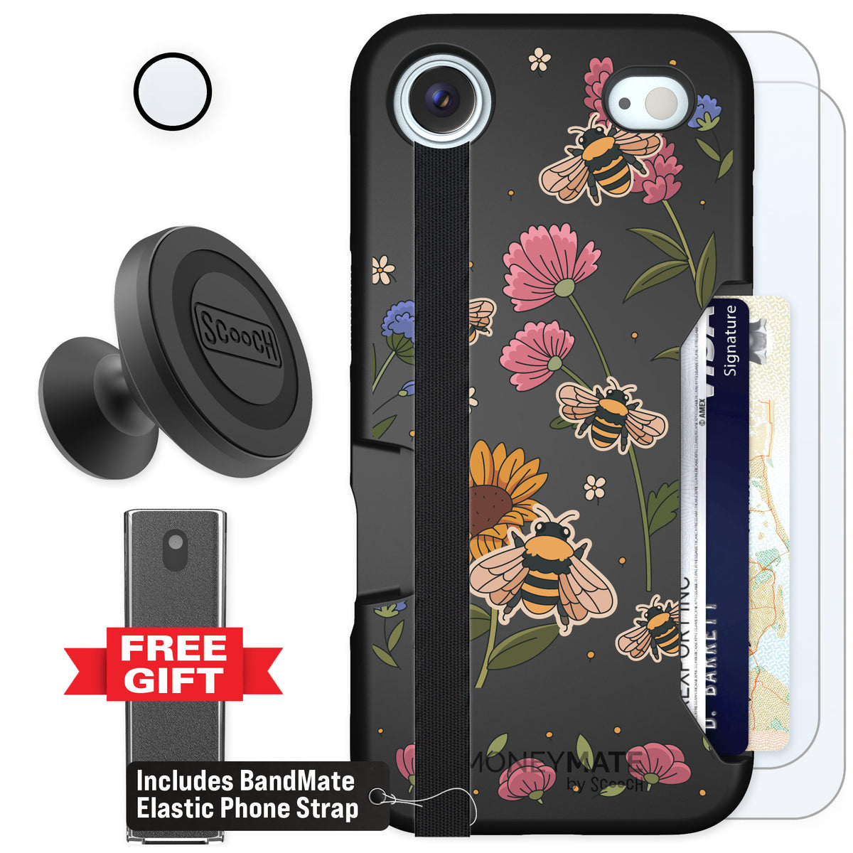 Scooch Moneymate Bee Happy for iPhone Air — Defender Bundle