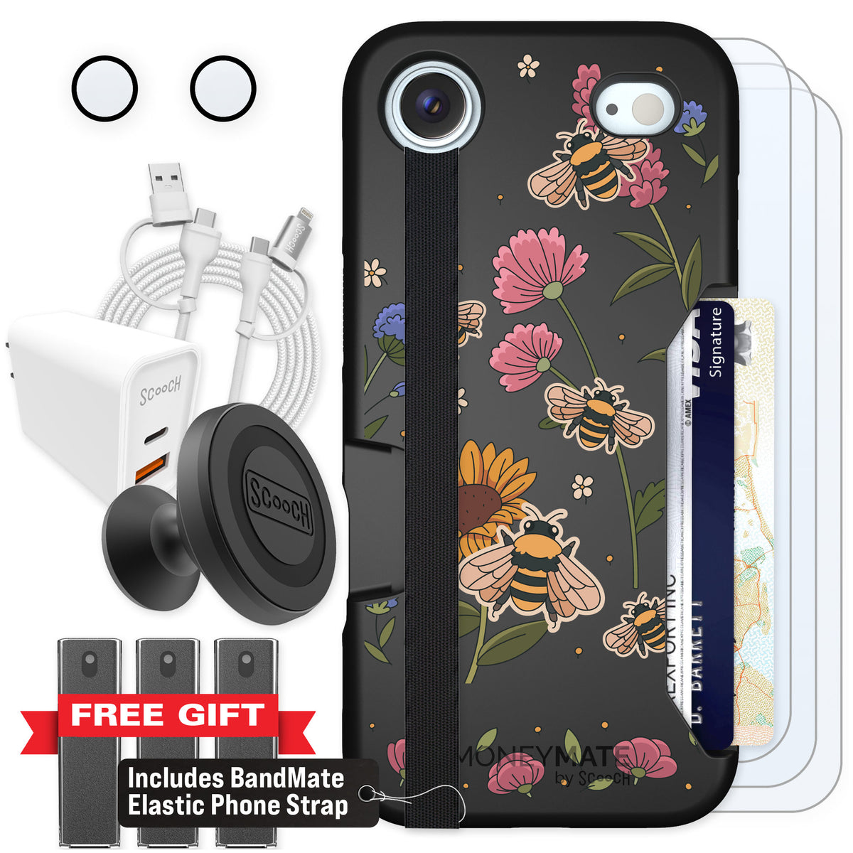 Scooch Moneymate Bee Happy for iPhone Air — Ultimate Bundle