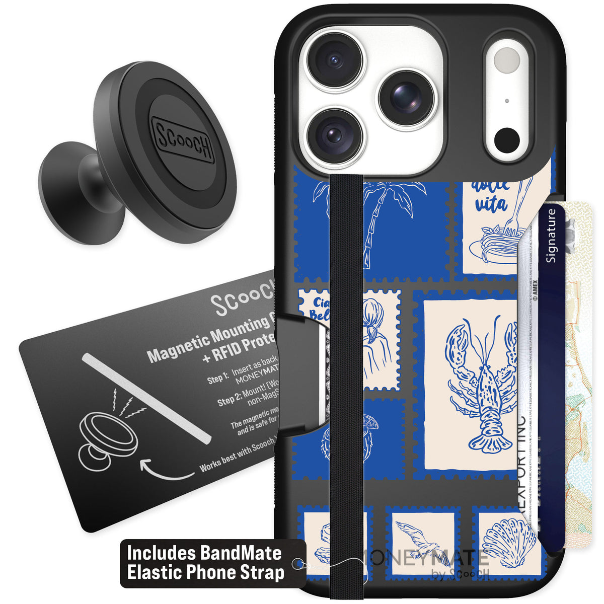Scooch Moneymate Euro Summer for iPhone 18 Pro — Starter Bundle