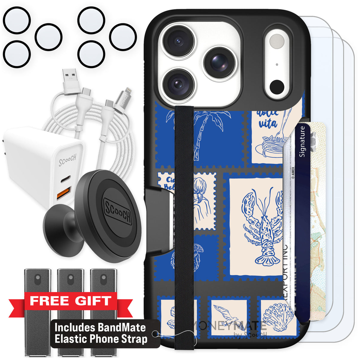 Scooch Moneymate Euro Summer for iPhone 18 Pro — Ultimate Bundle
