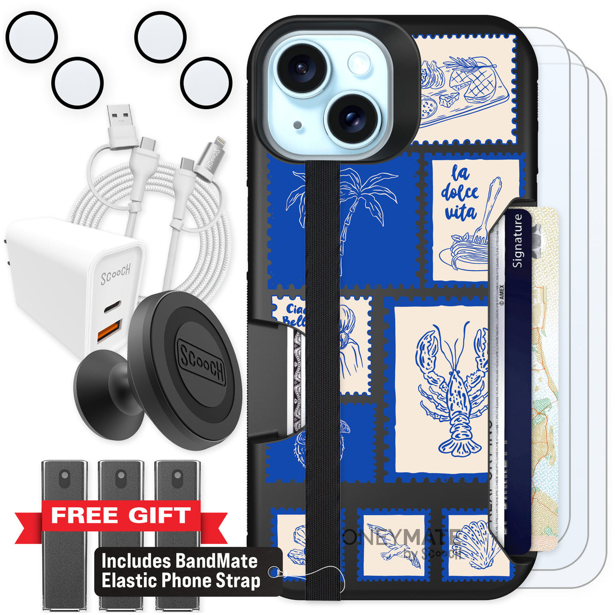 Scooch Moneymate Euro Summer for iPhone 15 — Ultimate Bundle