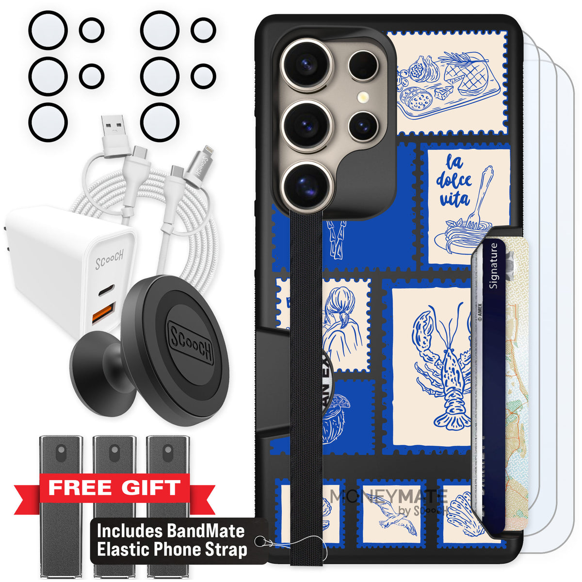 Scooch Moneymate Euro Summer for Galaxy S25 Ultra — Ultimate Bundle