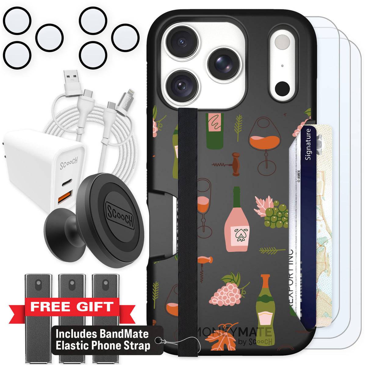 Scooch Moneymate Vino Vibes for iPhone 18 Pro — Ultimate Bundle