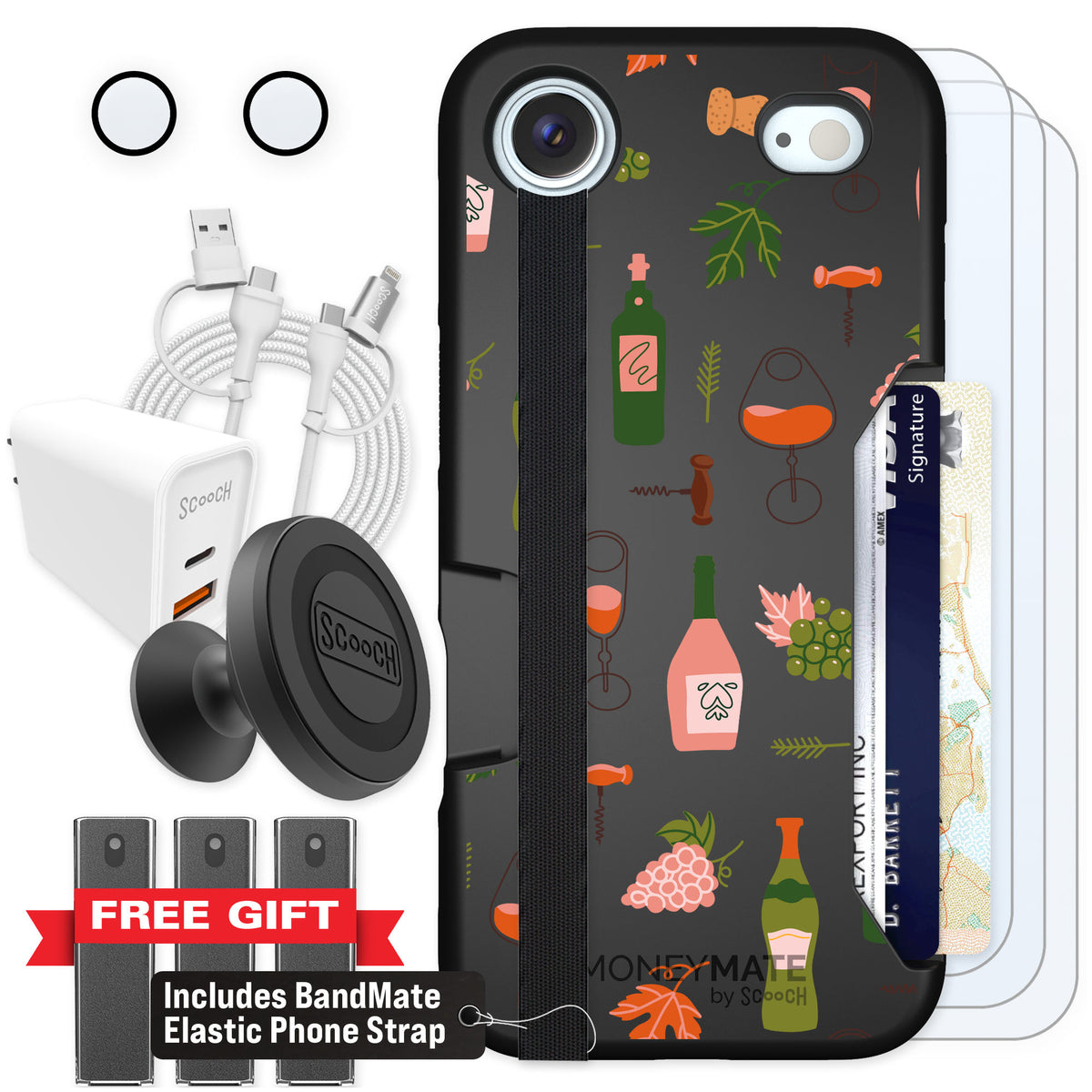 Scooch Moneymate Vino Vibes for iPhone Air — Ultimate Bundle