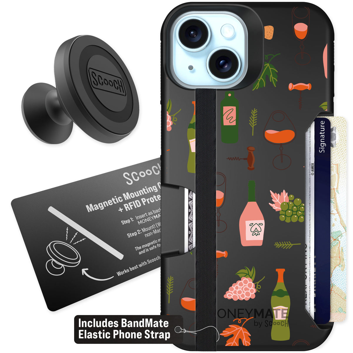 Scooch Moneymate Vino Vibes for iPhone 15 — Starter Bundle