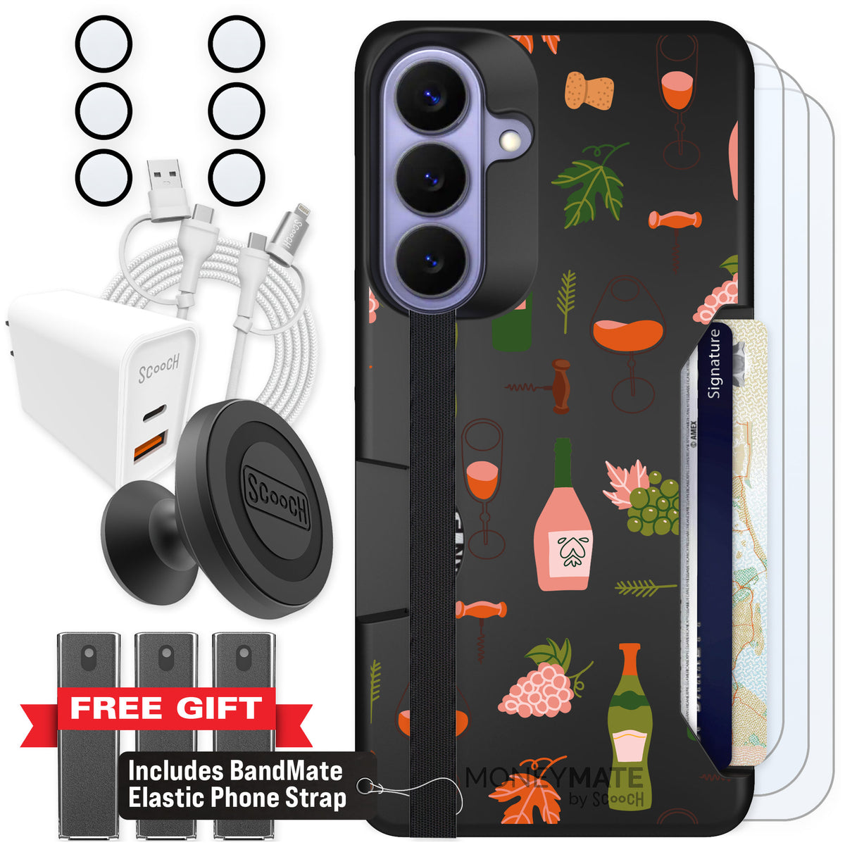 Scooch Moneymate Vino Vibes for Galaxy S26+ — Ultimate Bundle
