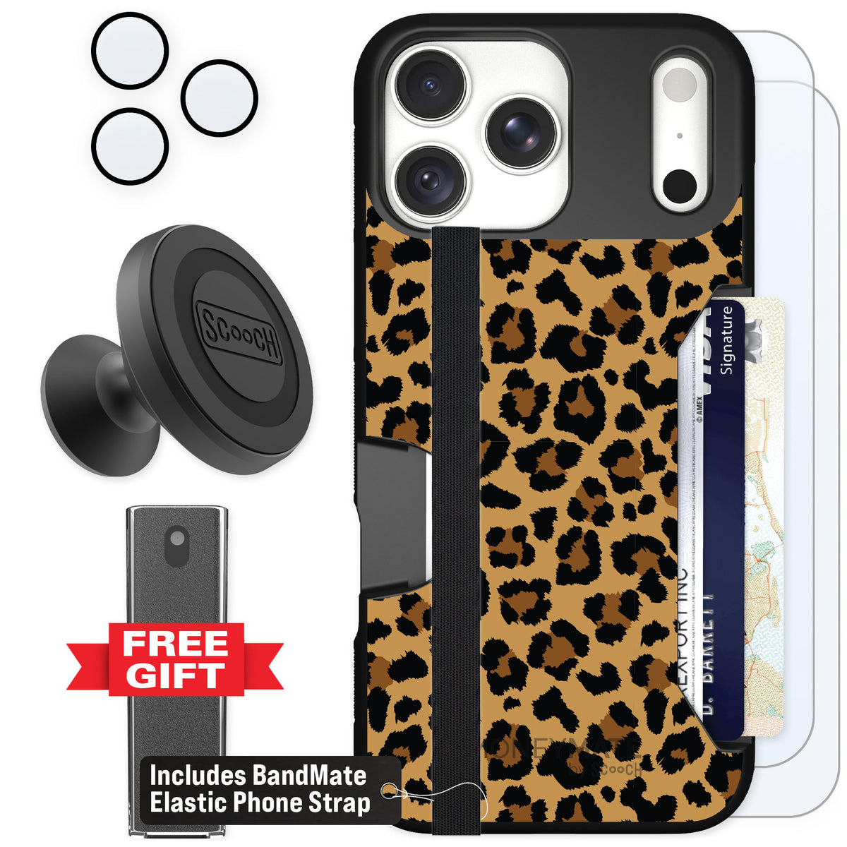 Scooch Moneymate Fierce Feline for iPhone 18 Pro Max — Defender Bundle