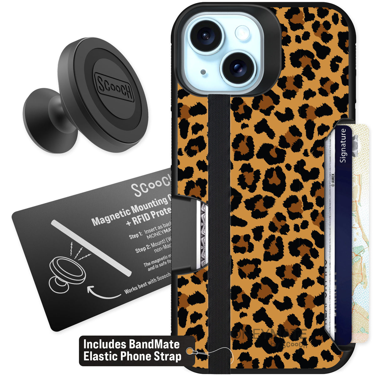 Scooch Moneymate Fierce Feline for iPhone 15 — Starter Bundle
