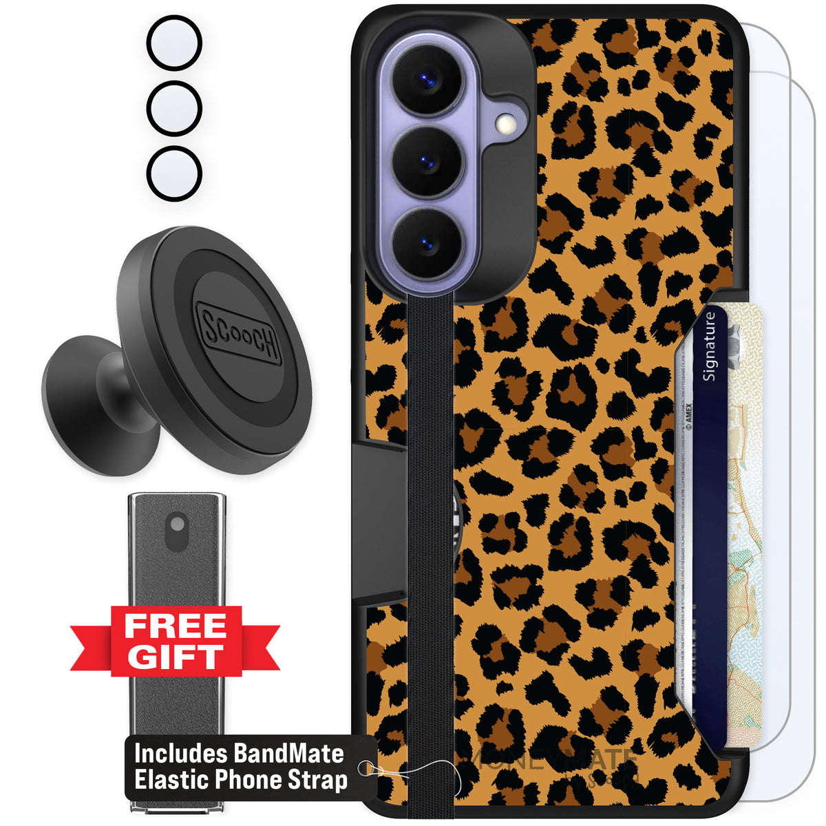 Scooch Moneymate Fierce Feline for Galaxy S26+ — Defender Bundle