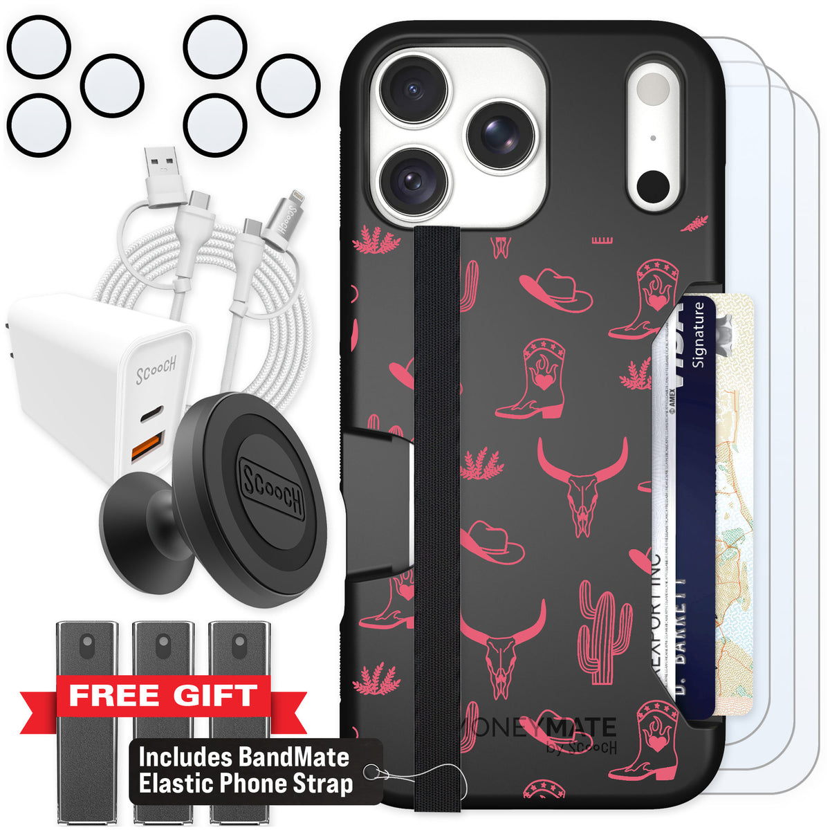 Scooch Moneymate Howdy Honey for iPhone 18 Pro Max — Ultimate Bundle