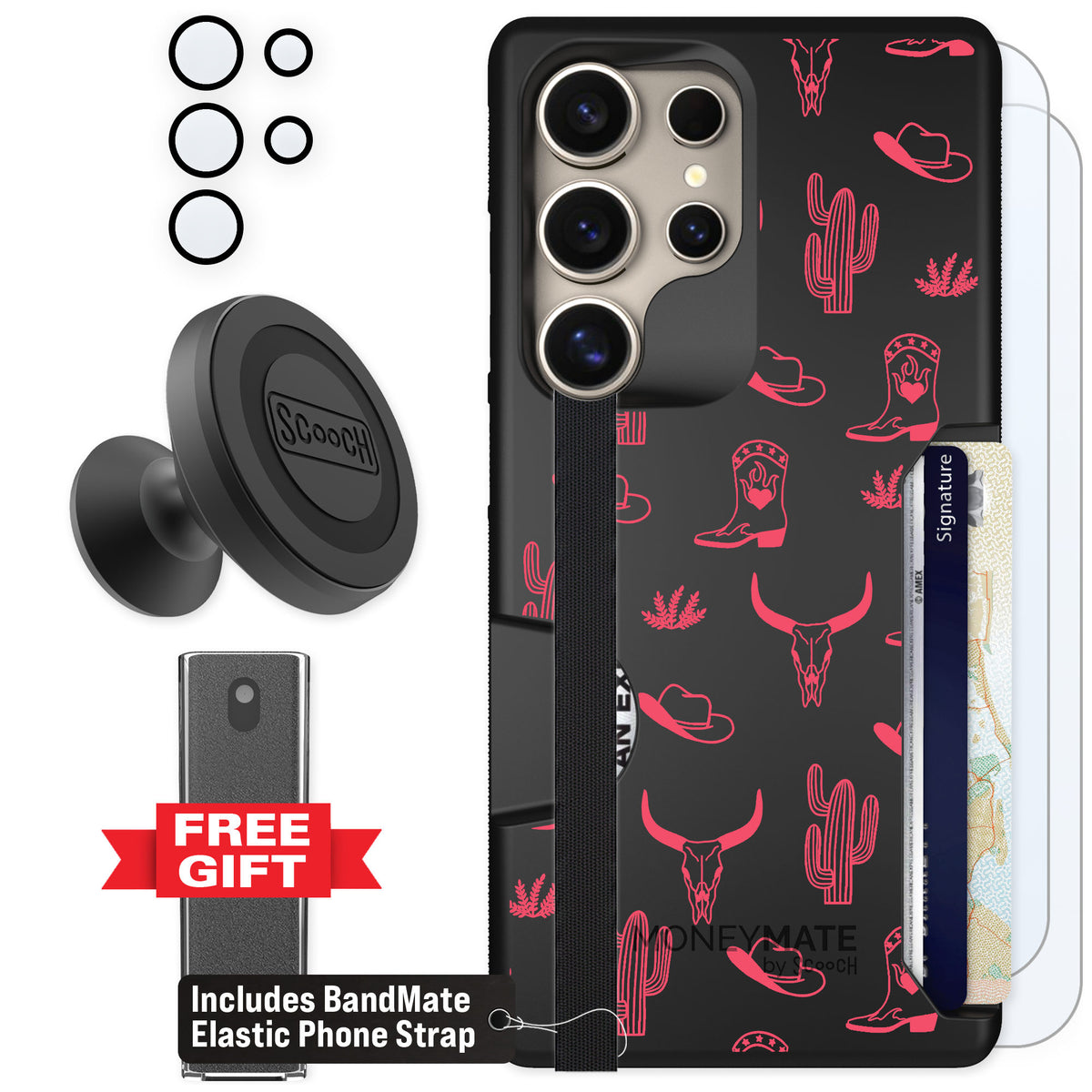 Scooch Moneymate Howdy Honey for Galaxy S25 Ultra — Defender Bundle