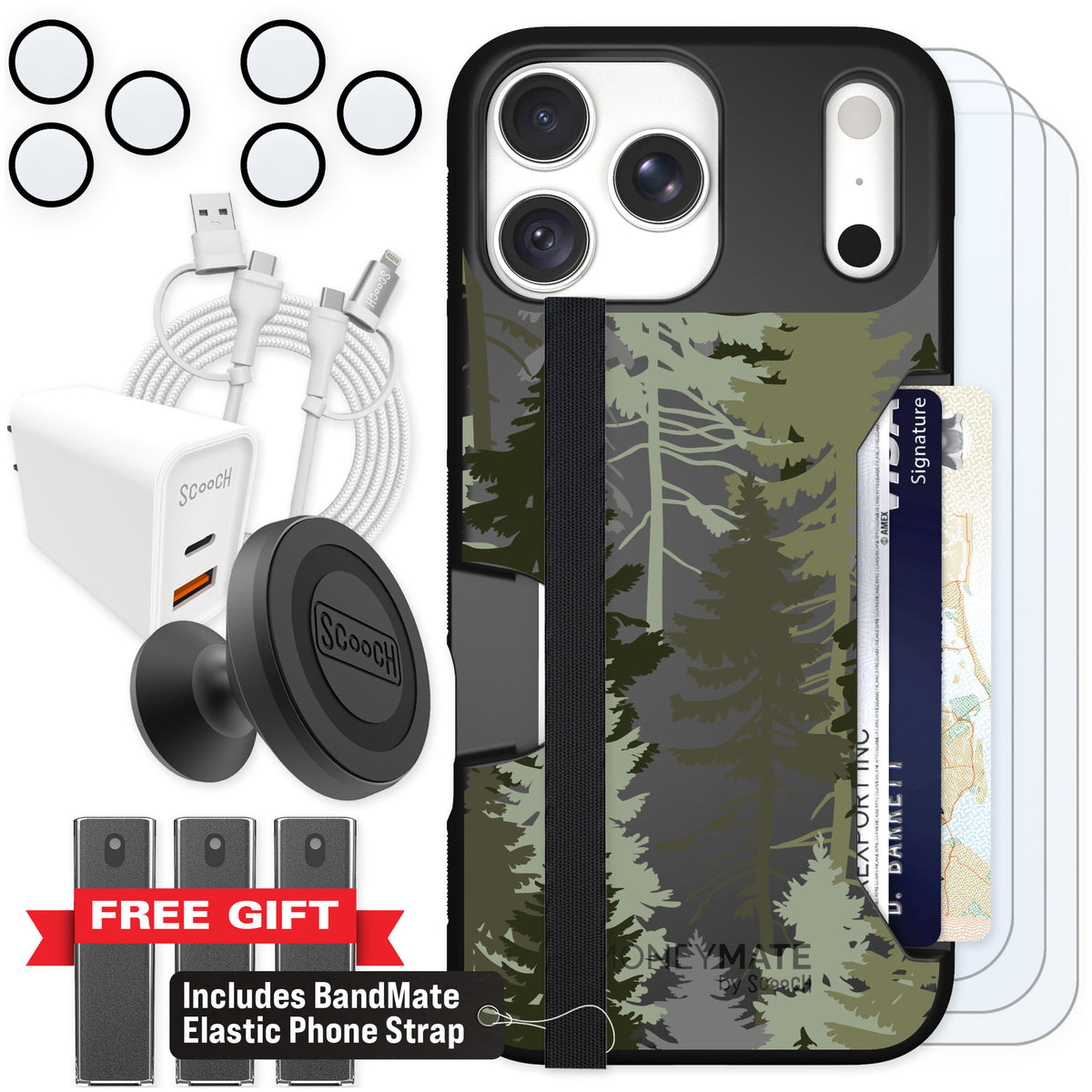 Scooch Moneymate Hidden Pines for iPhone 18 Pro Max — Ultimate Bundle