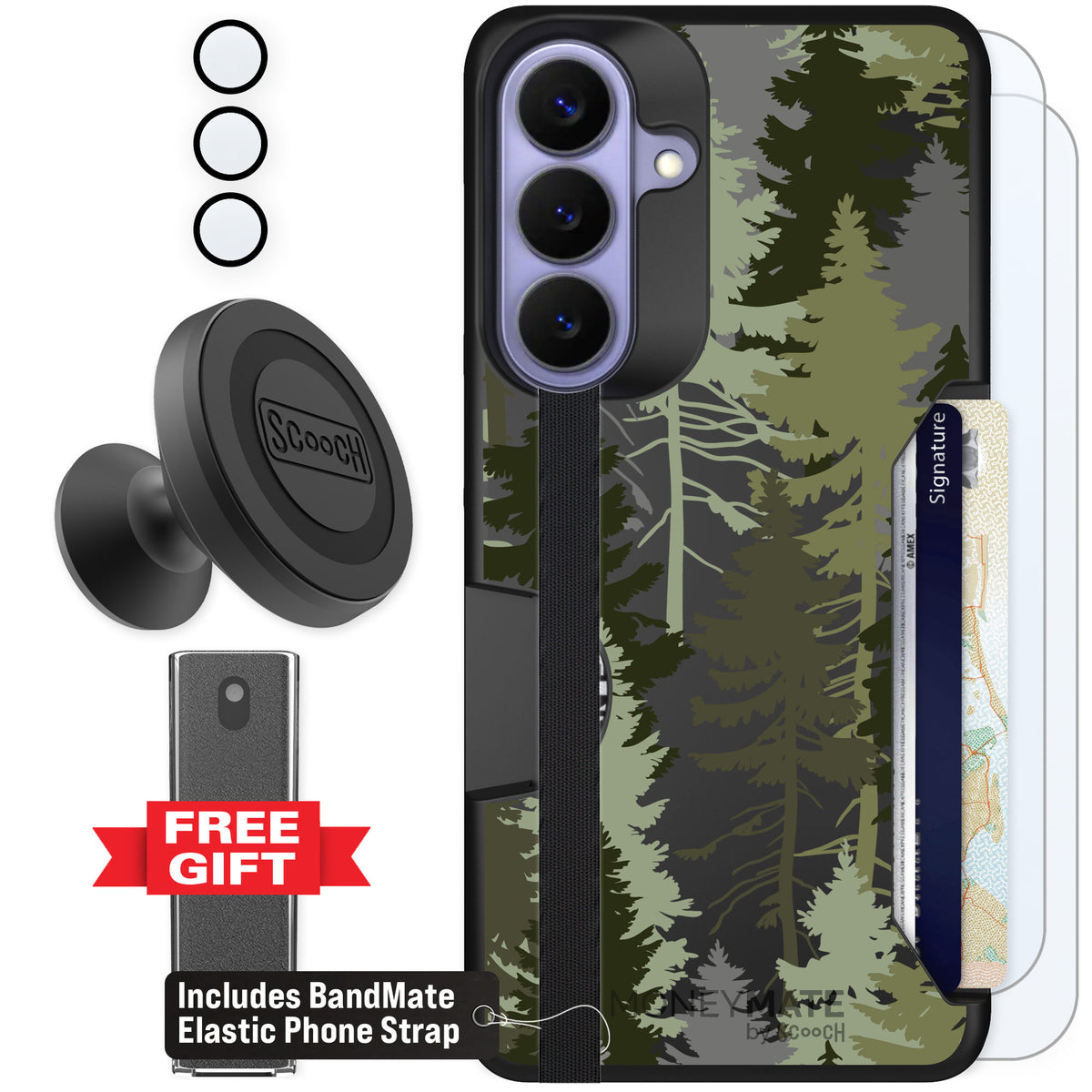 Scooch Moneymate Hidden Pines for Galaxy S26+ — Defender Bundle