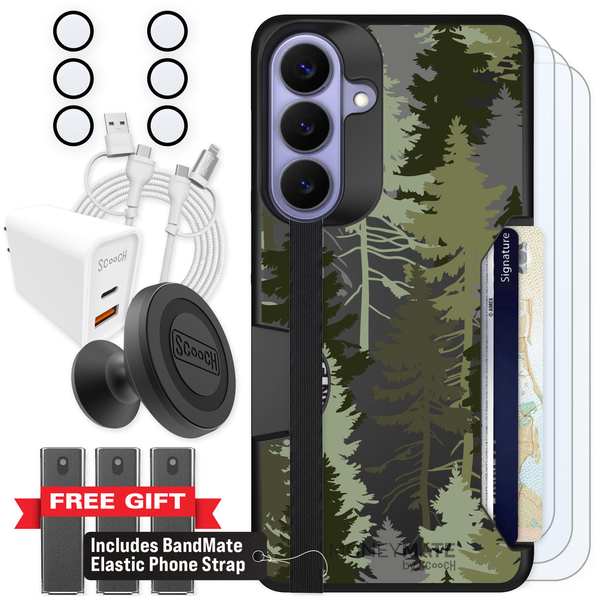 Scooch Moneymate Hidden Pines for Galaxy S26+ — Ultimate Bundle