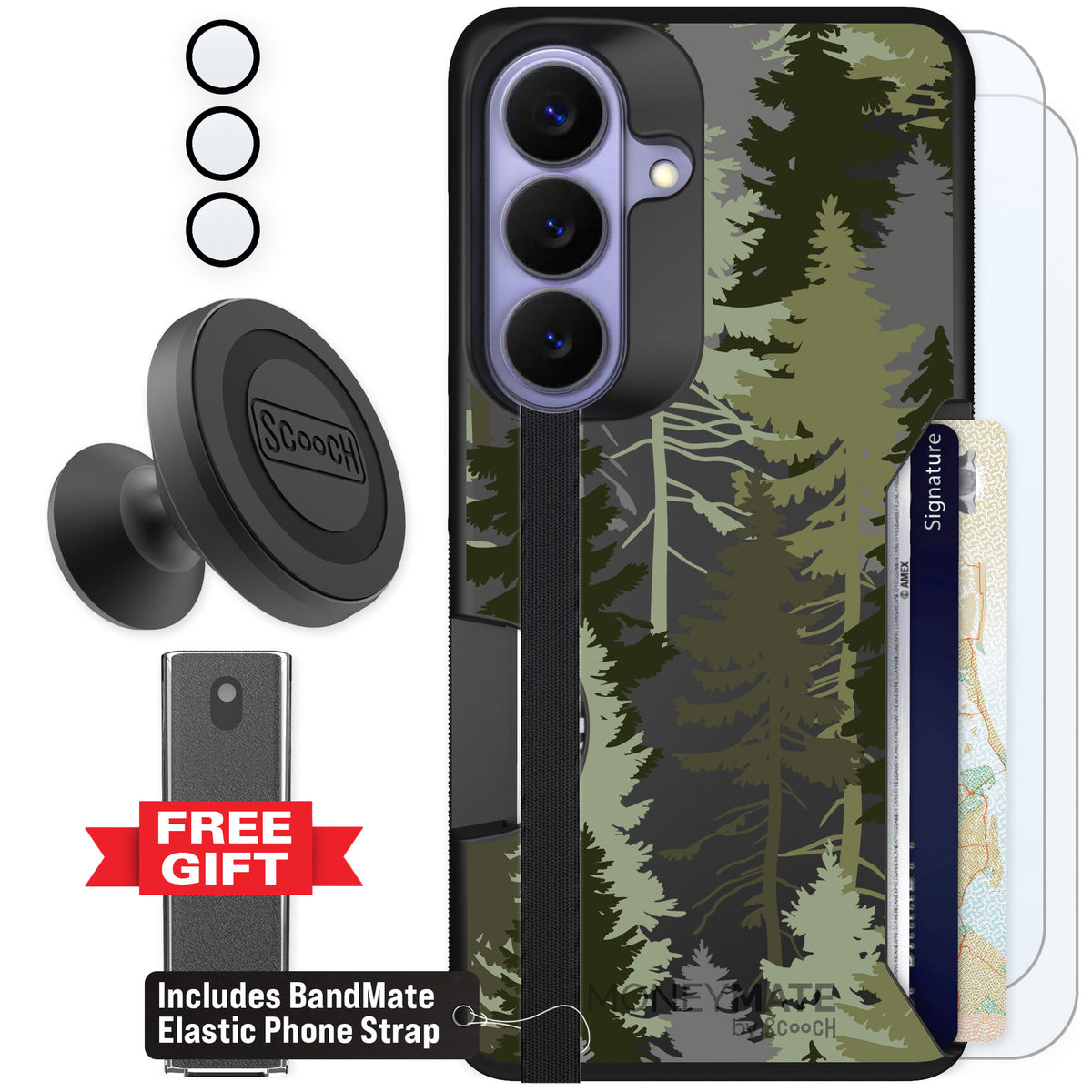 Scooch Moneymate Hidden Pines for Galaxy S26 — Defender Bundle