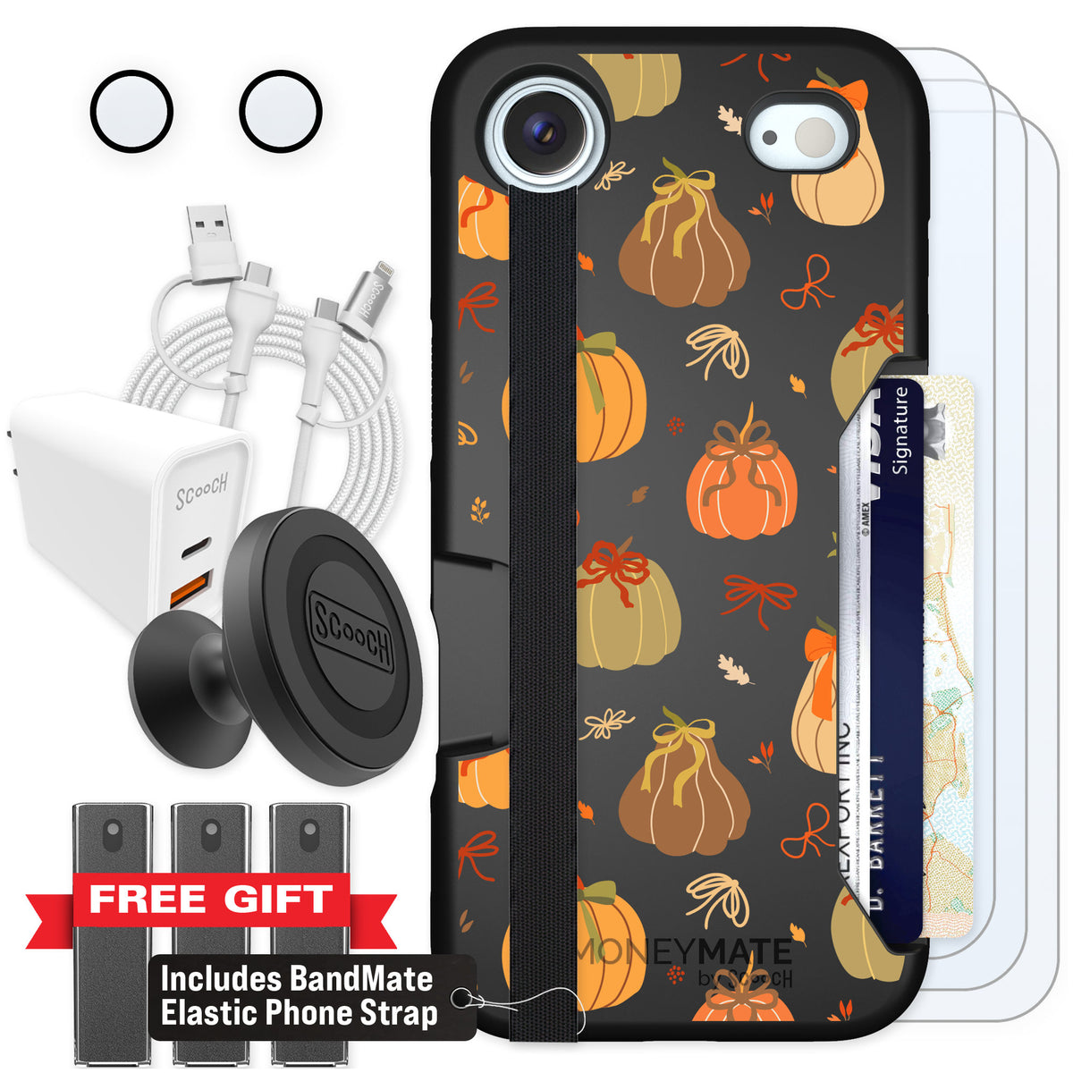 Scooch Moneymate Pretty Pumpkins for iPhone Air — Ultimate Bundle
