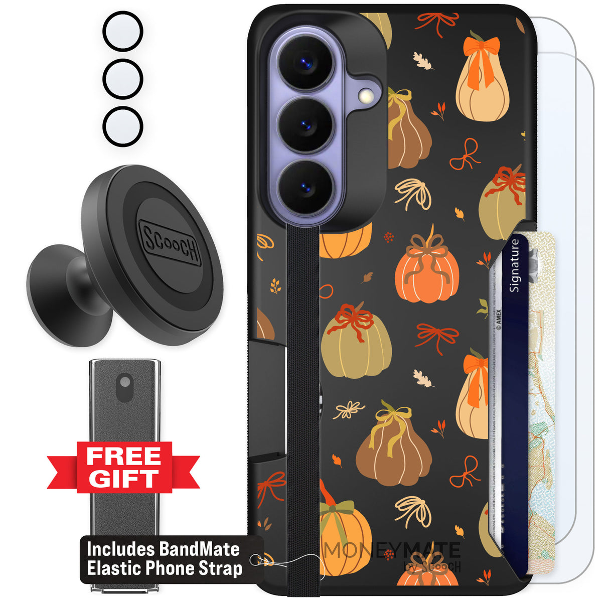 Scooch Moneymate Pretty Pumpkins for Galaxy S26 — Defender Bundle