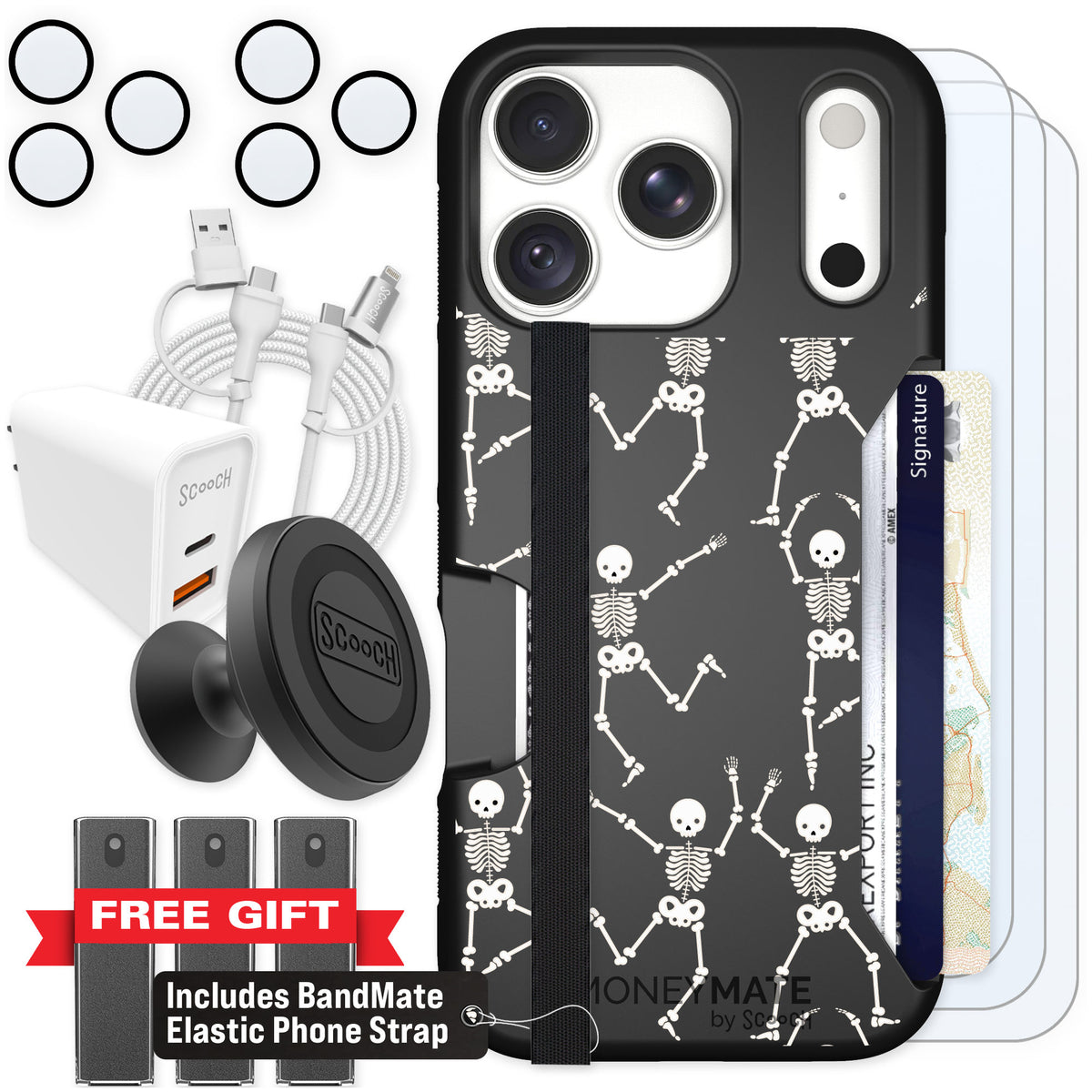 Scooch Moneymate Swinging Skeletons for iPhone 18 Pro — Ultimate Bundle