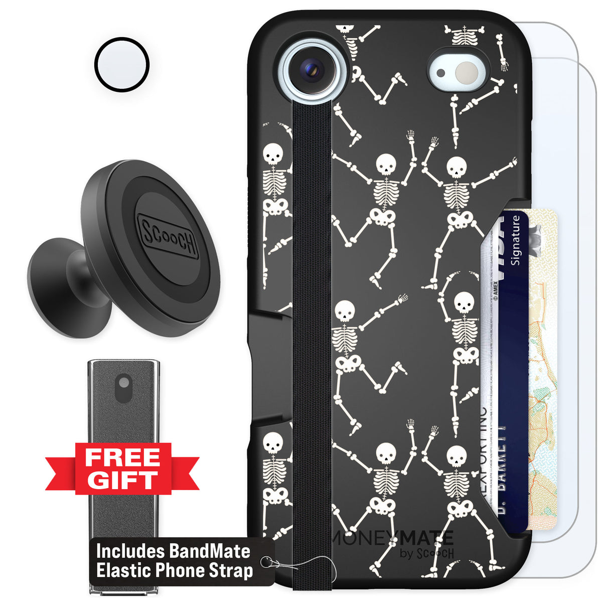 Scooch Moneymate Swinging Skeletons for iPhone Air — Defender Bundle