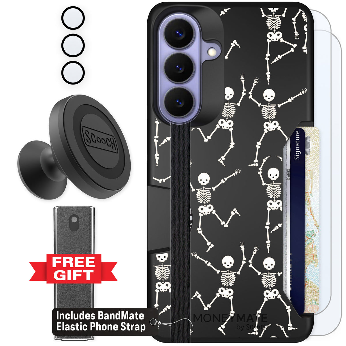 Scooch Moneymate Swinging Skeletons for Galaxy S26+ — Defender Bundle