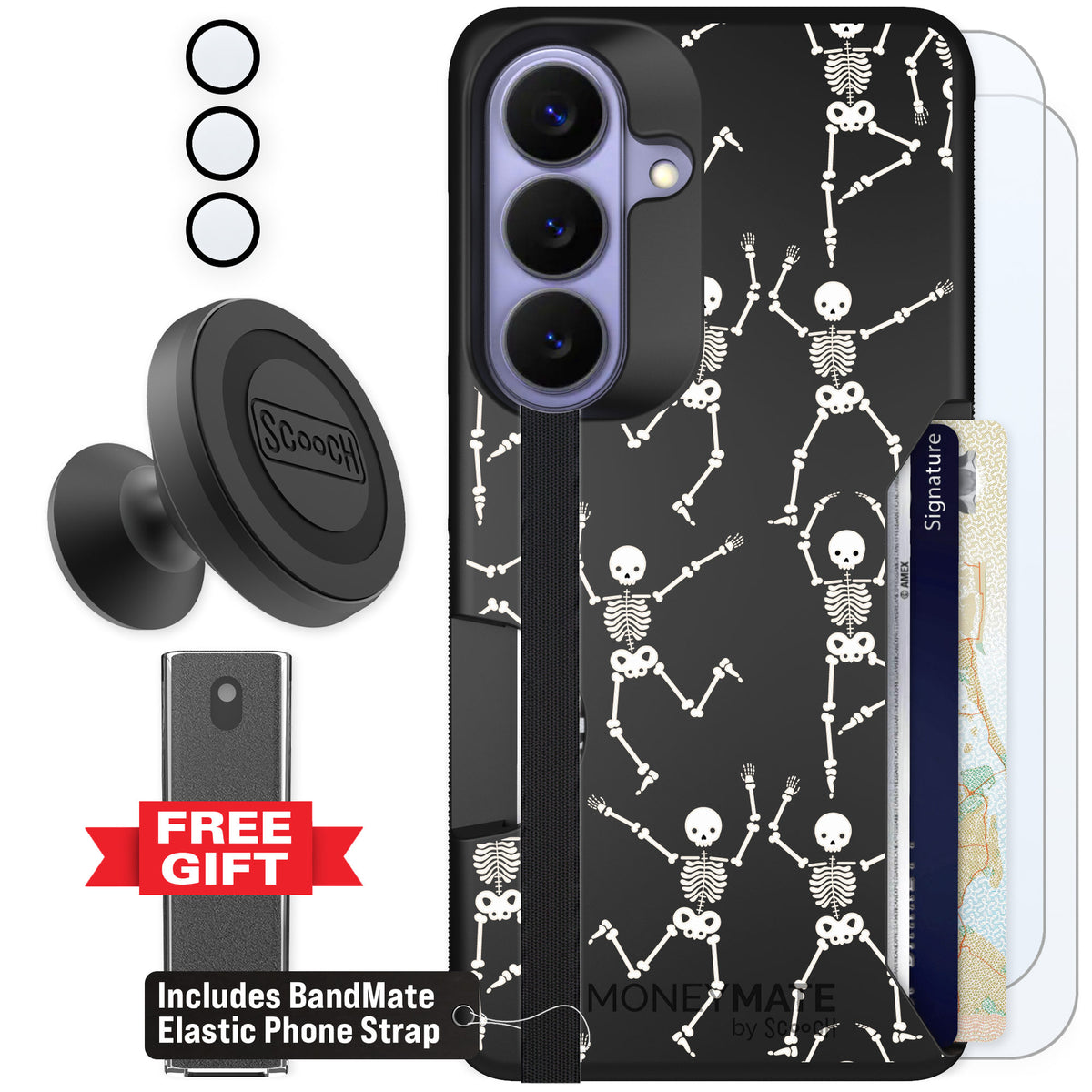 Scooch Moneymate Swinging Skeletons for Galaxy S26 — Defender Bundle