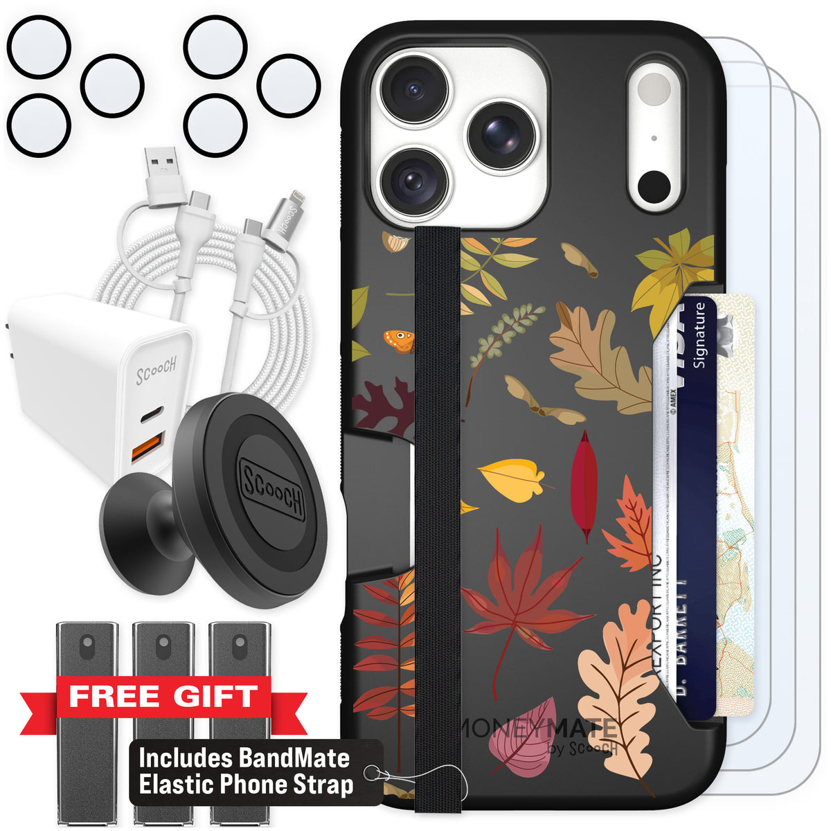 Scooch Moneymate Autumn Leaves for iPhone 18 Pro Max — Ultimate Bundle