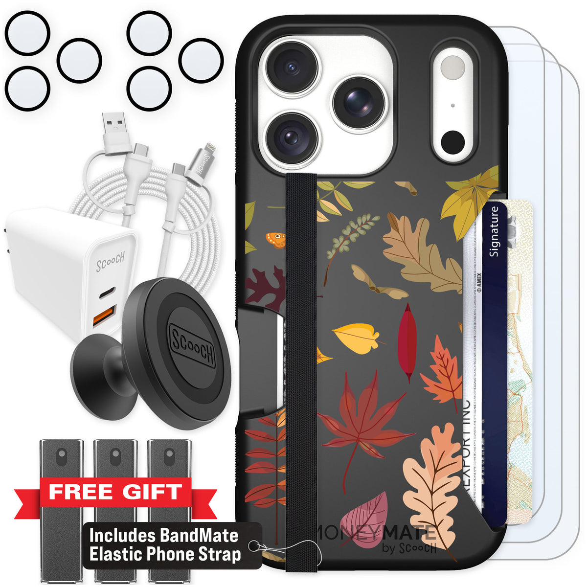 Scooch Moneymate Autumn Leaves for iPhone 18 Pro — Ultimate Bundle
