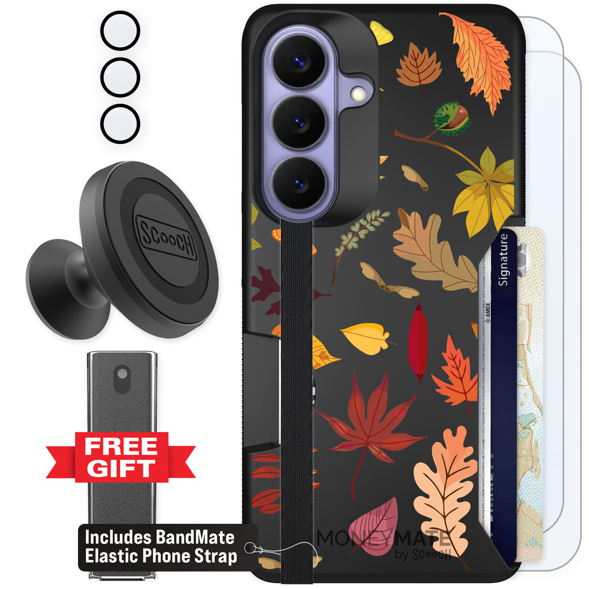 Scooch Moneymate Autumn Leaves for Galaxy S26 — Defender Bundle