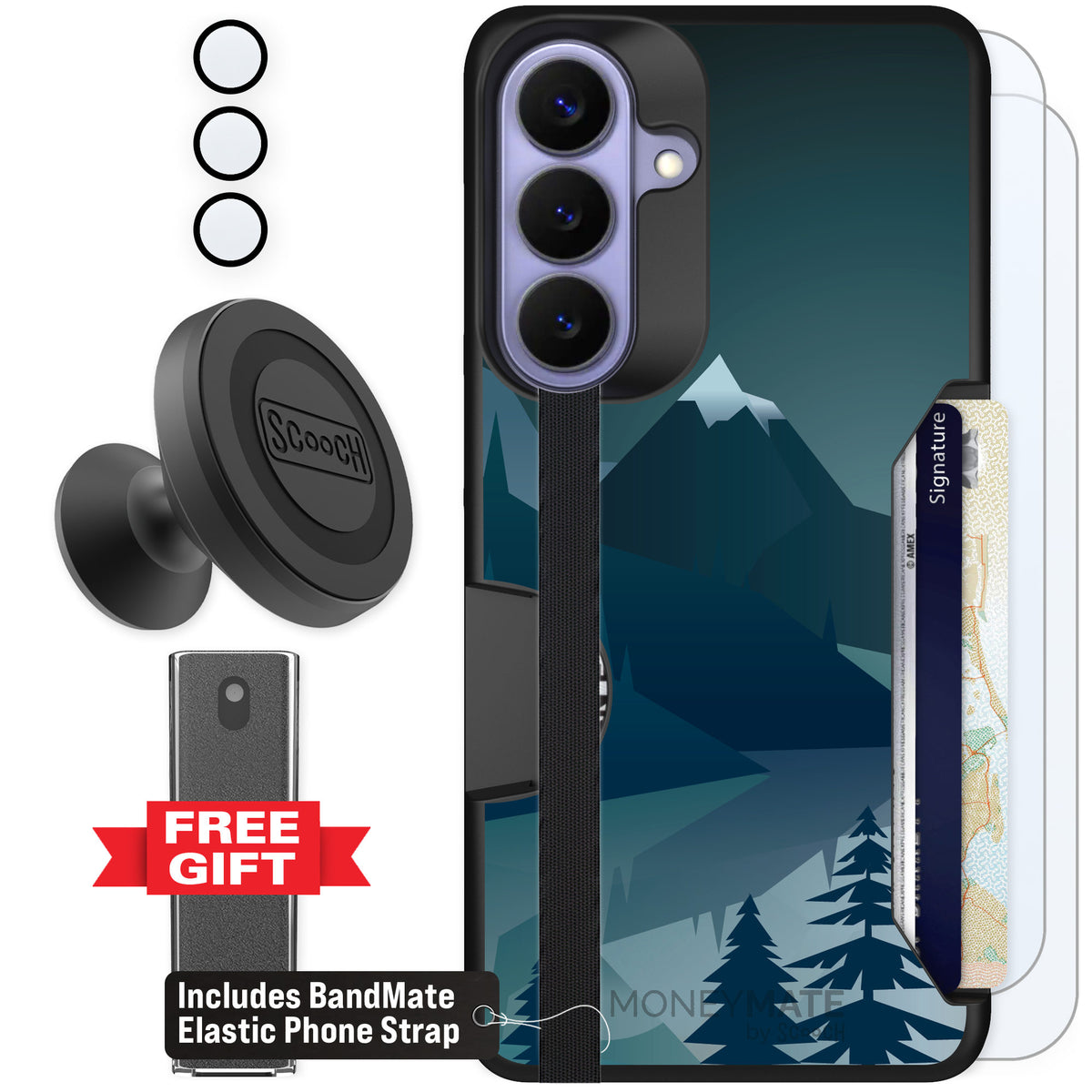 Scooch Moneymate Midnight Ridge for Galaxy S26+ — Defender Bundle