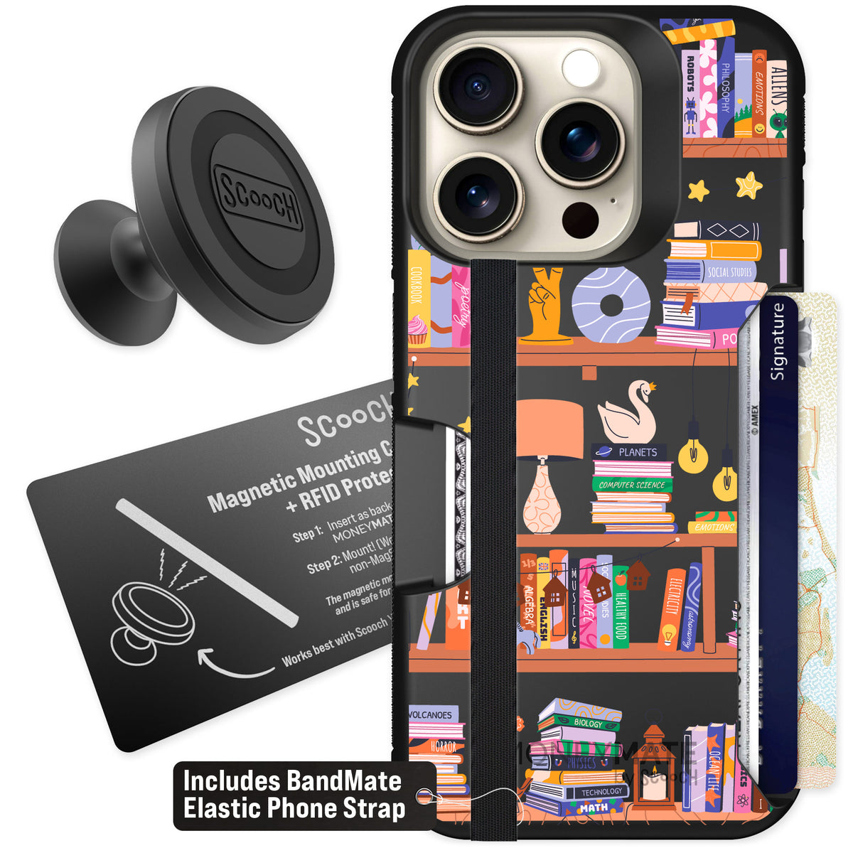 Scooch Moneymate Little Library for iPhone 15 Pro — Starter Bundle