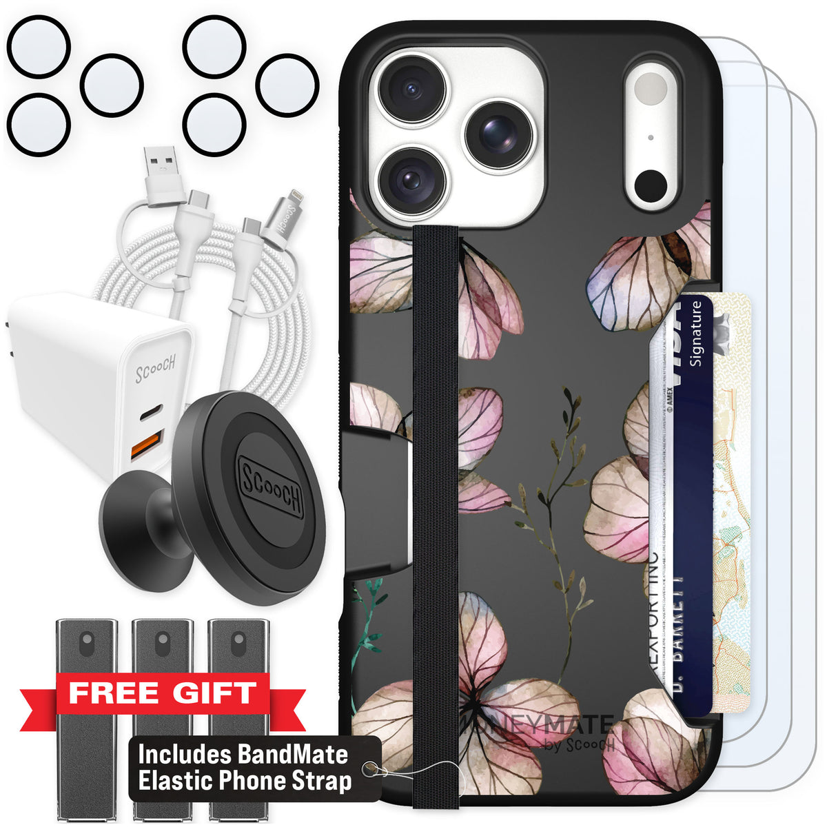 Scooch Moneymate Dried Flowers for iPhone 18 Pro Max — Ultimate Bundle