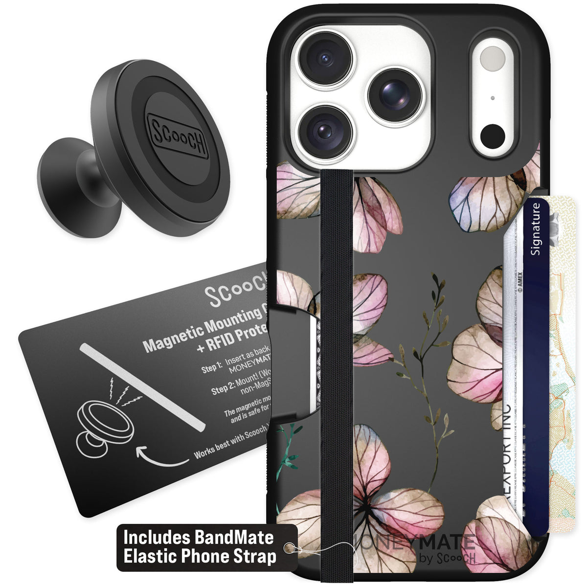 Scooch Moneymate Dried Flowers for iPhone 18 Pro — Starter Bundle