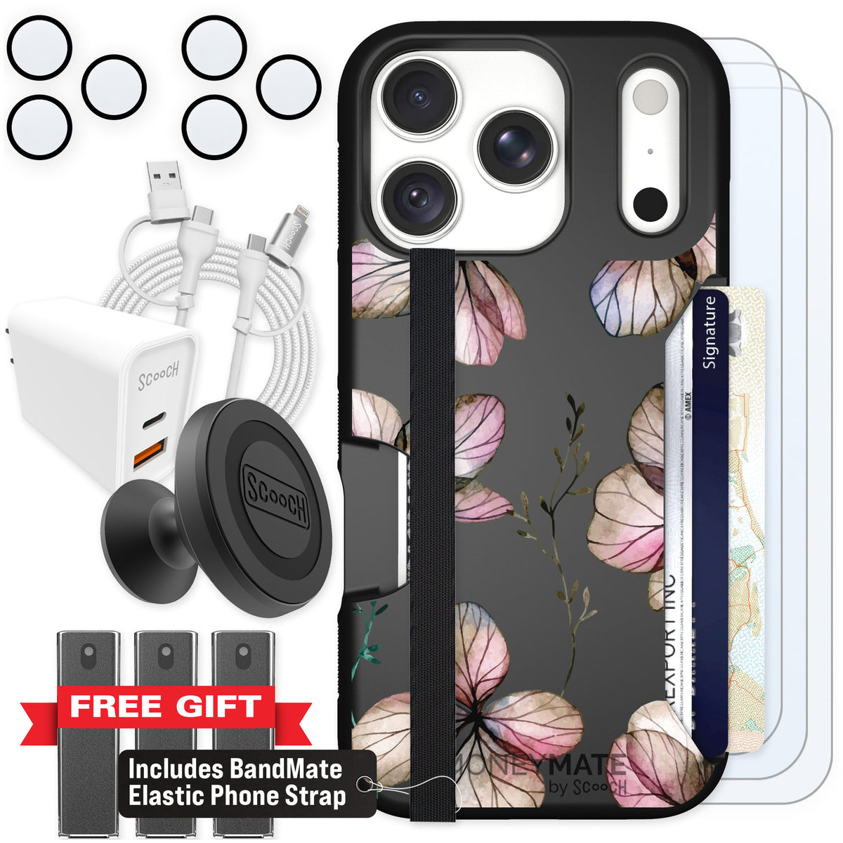 Scooch Moneymate Dried Flowers for iPhone 18 Pro — Ultimate Bundle