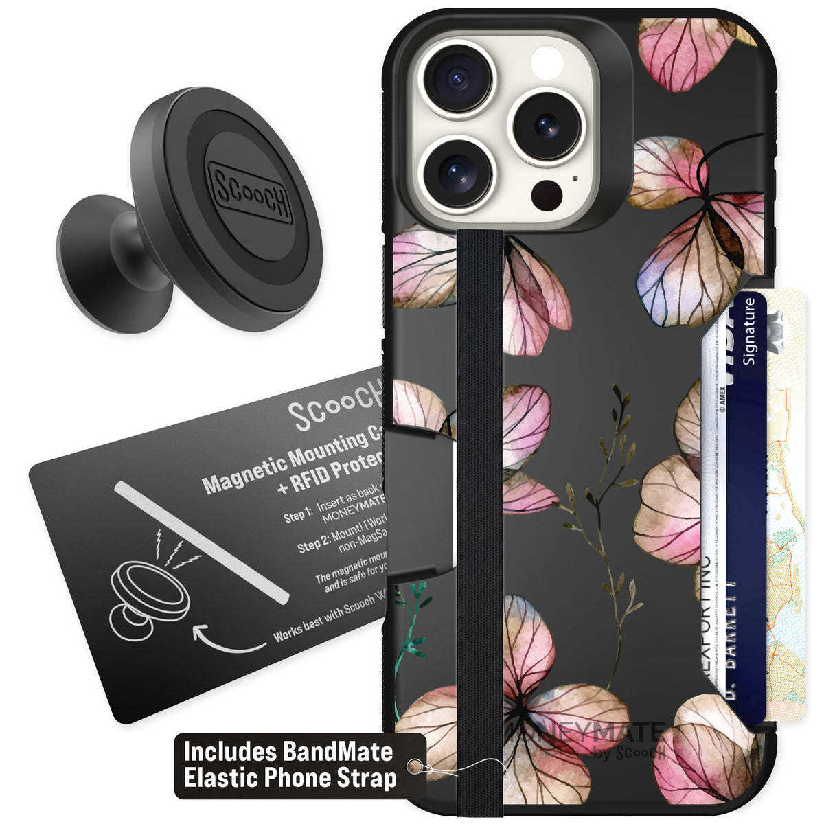 Scooch Moneymate Dried Flowers for iPhone 16 Pro Max — Starter Bundle
