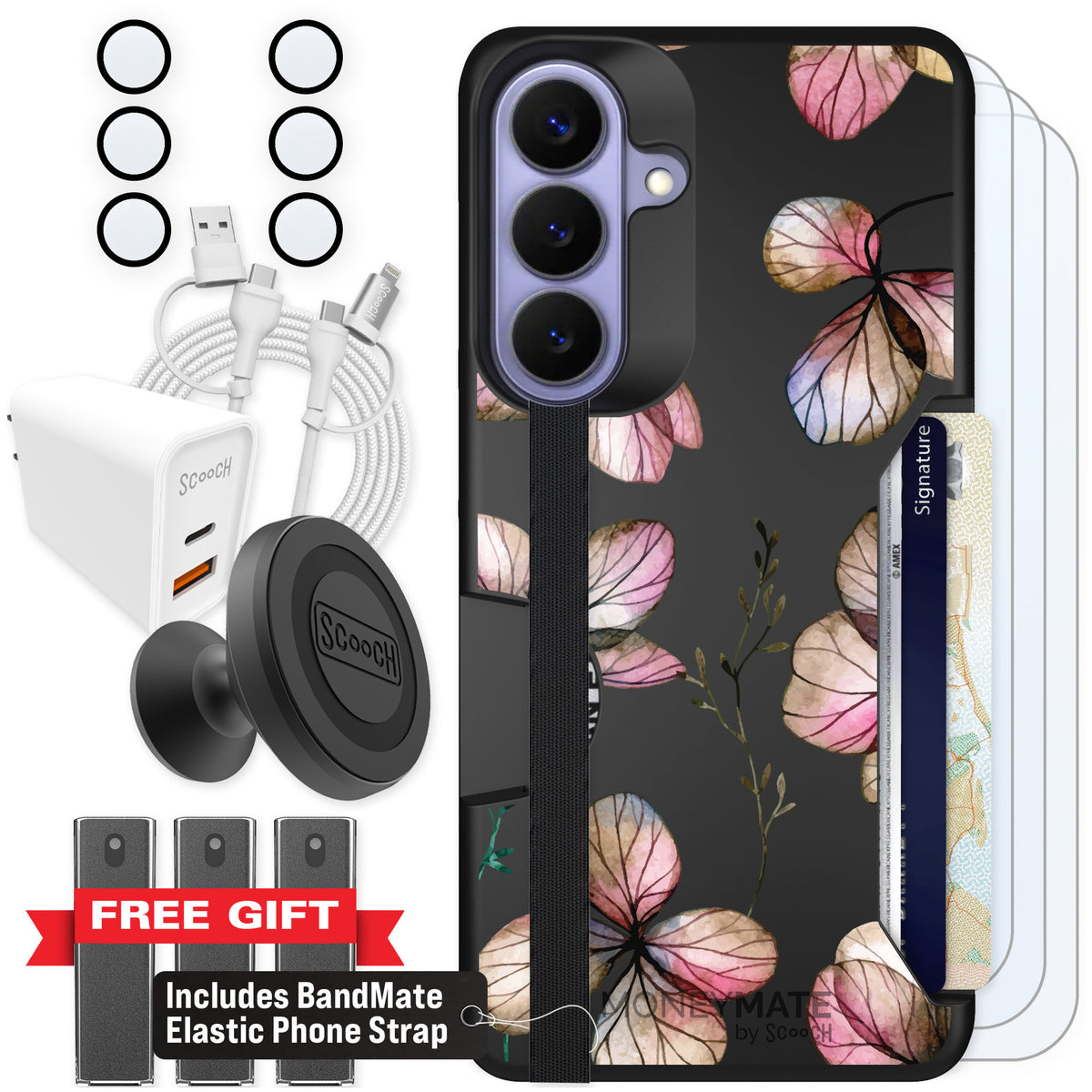 Scooch Moneymate Dried Flowers for Galaxy S26+ — Ultimate Bundle