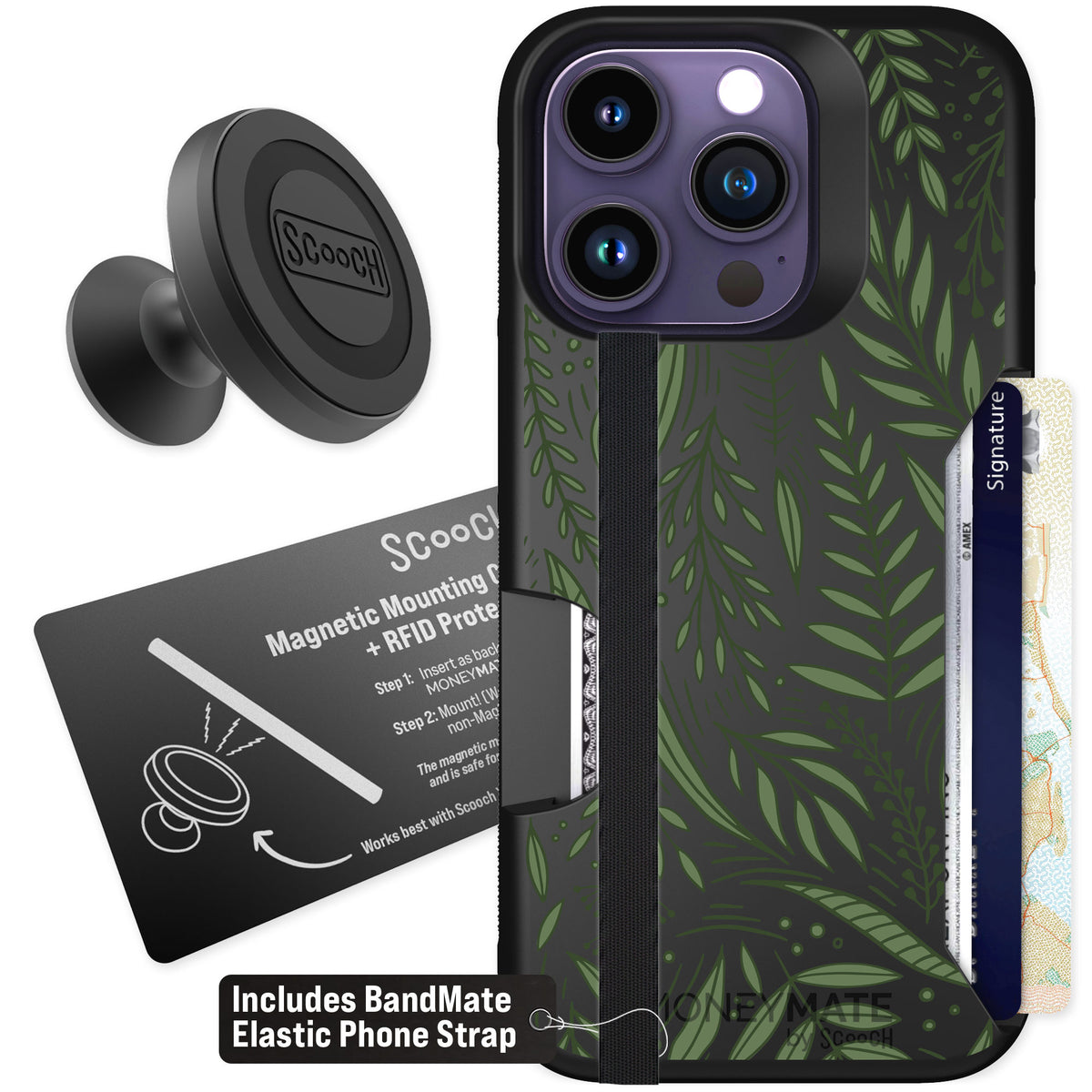 Scooch Moneymate Willow Garden for iPhone 14 Pro — Starter Bundle