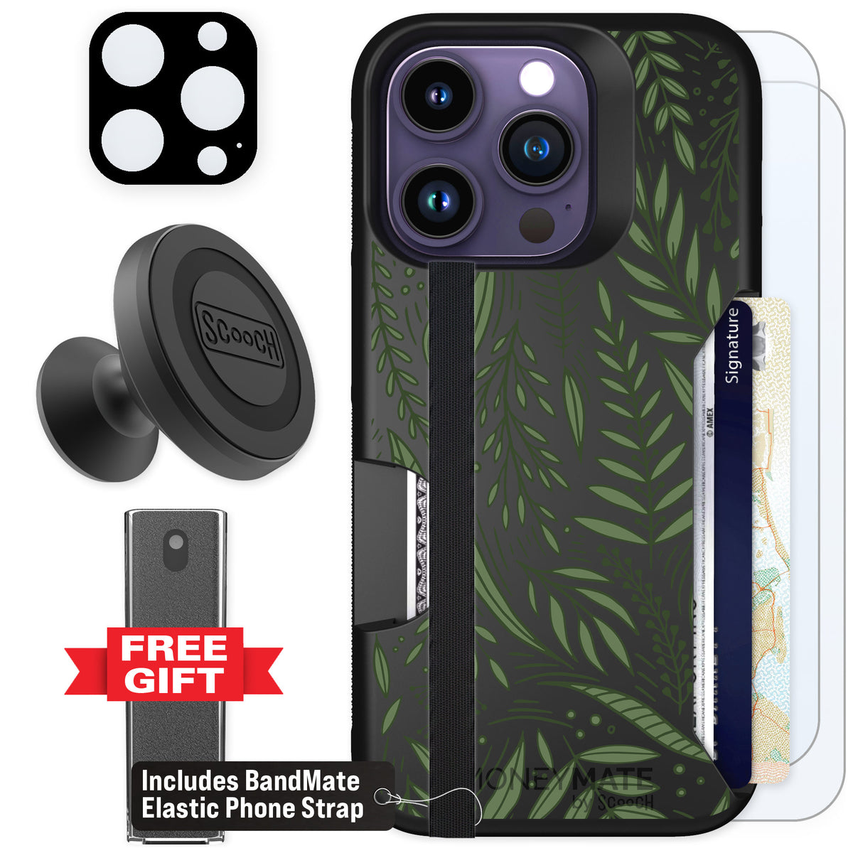 Scooch Moneymate Willow Garden for iPhone 14 Pro — Defender Bundle